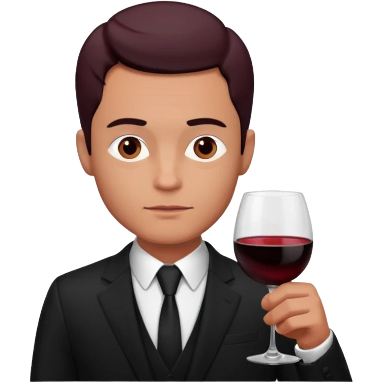 Bebendo vinho emo homem emoji