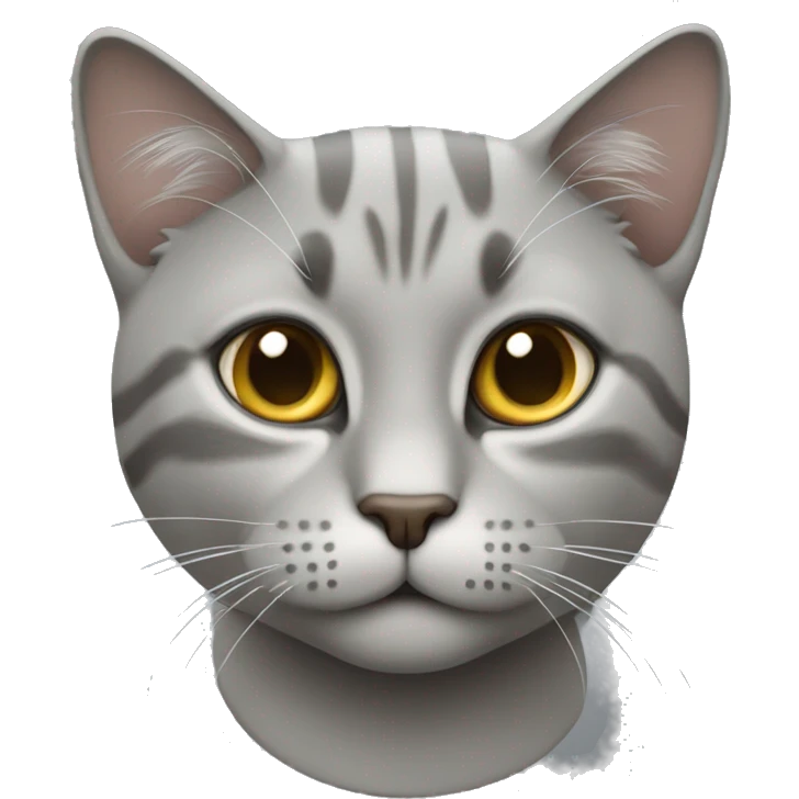 emoji stile apple di un gatto grigio  emoji