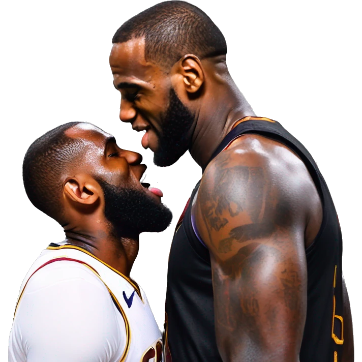 lebron james kissing dwane wade emoji