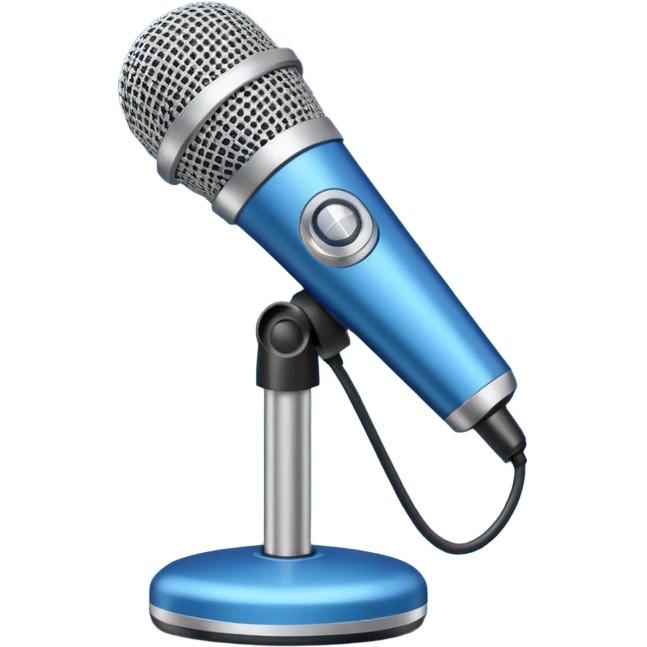 blue podcast emoji