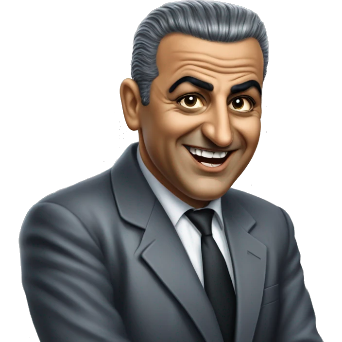 Gamal Abdel Nasser photorealistic speaking in microphone emoji