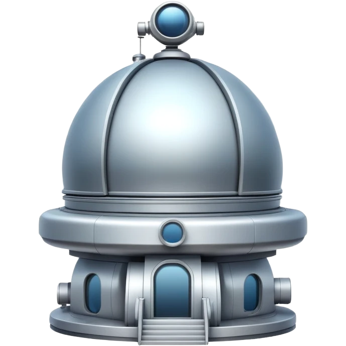 High-altitude observatory surrounded by clouds emoji