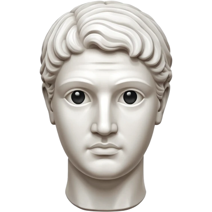 white marble greek statue head  emoji