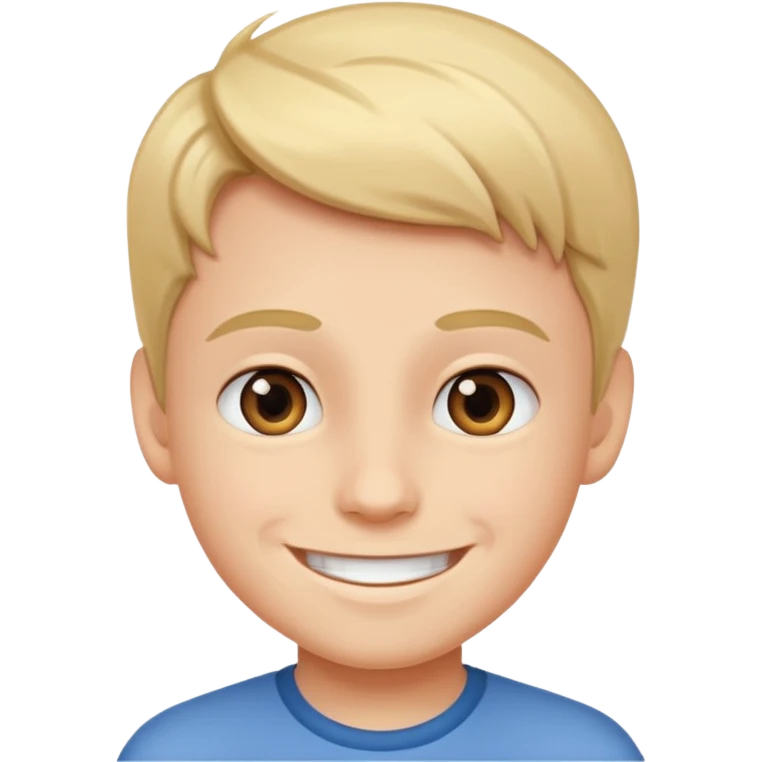 Beautiful son with a good smile  emoji