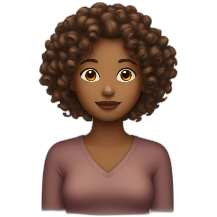 curly brown girl emoji
