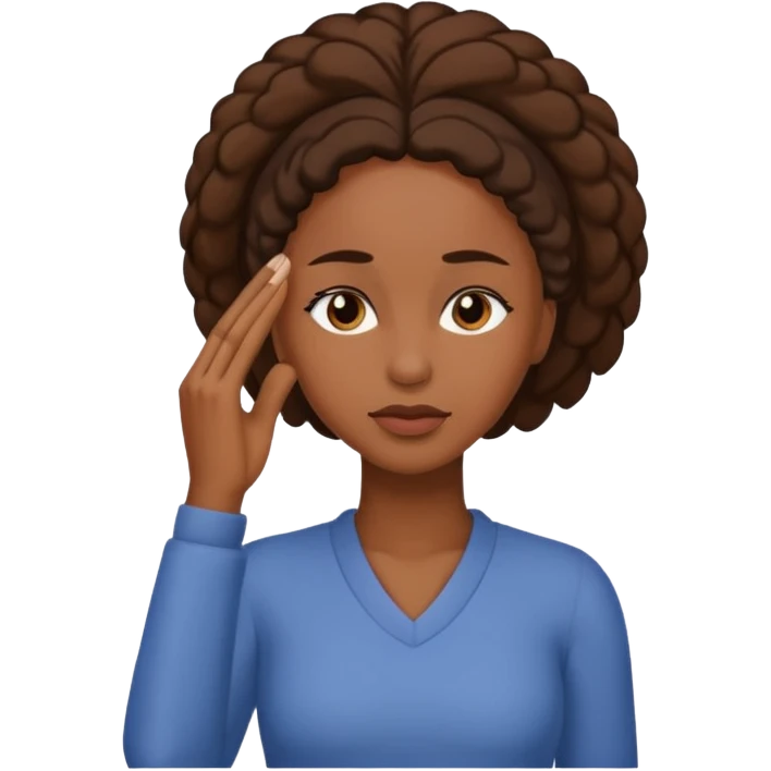 back woman standing with hand on forehead  emoji