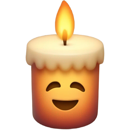  A cozy candle casting a soft glow. emoji