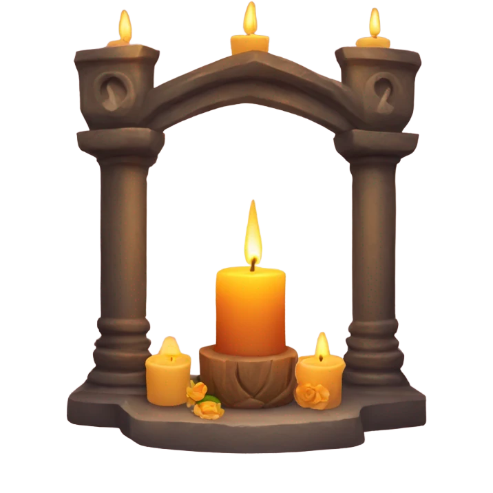 Pretty candle altar   emoji