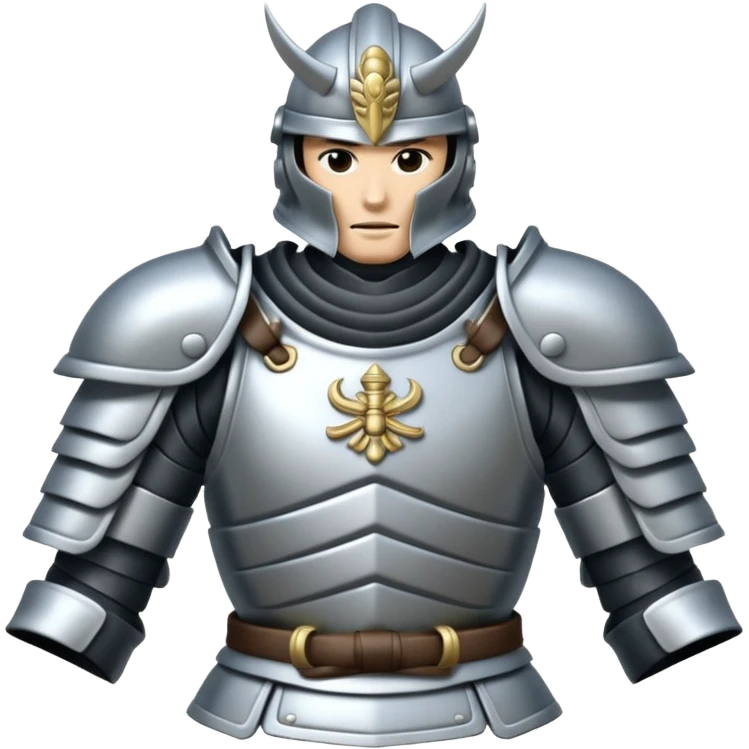 silver samurai armour emoji