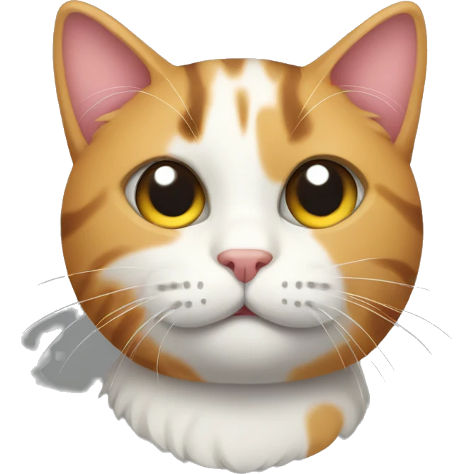Three colored cat emoji