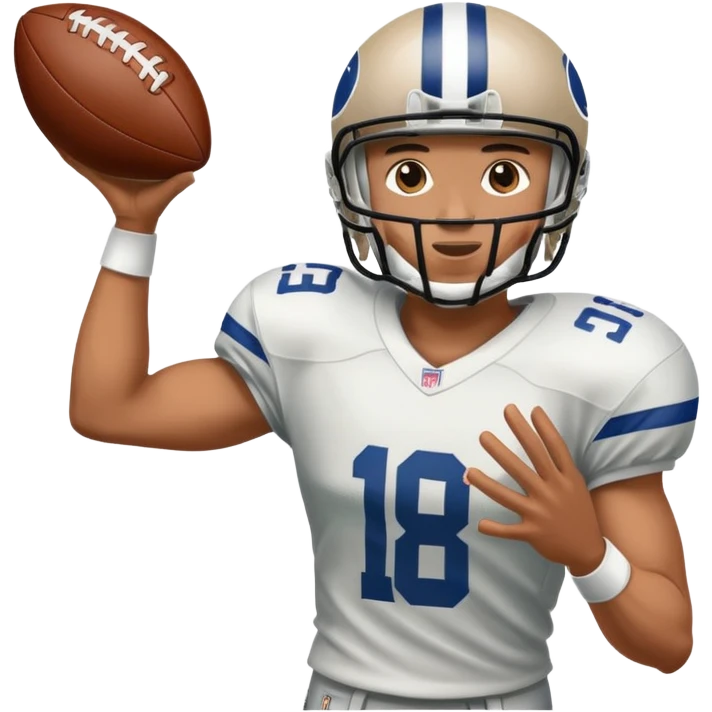 Wide receiver catching a football emoji