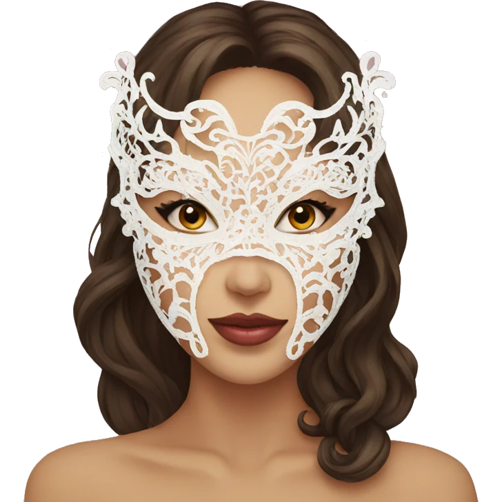 Lace mask emoji