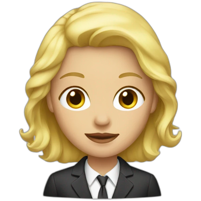 blond woman in a suit emoji