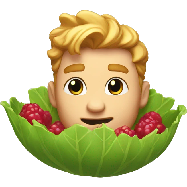 Jonesy eating flowberry emoji