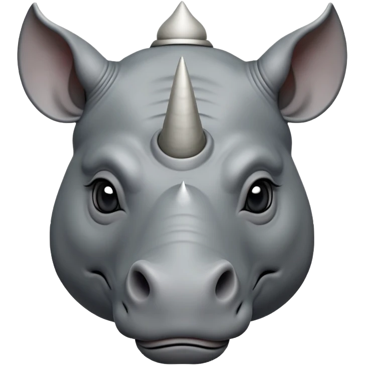 cinematic-noble--rhinoceros-portrait-emoji,slate-grey-hide--poised-and-regal,-with-a-massive,-powerful-build-and-a-thick, -deep-set-soulful-piercing-eyes,-simplified-yet-sharp-and-sophisticated-features,-highly-detailed,-large-black-eyes, zoomed out showing shoulders, large white horn  emoji