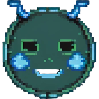 buffering symbol with a face in the center emoji