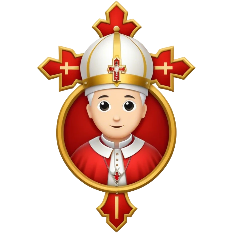 Pope's emblem red and white emoji