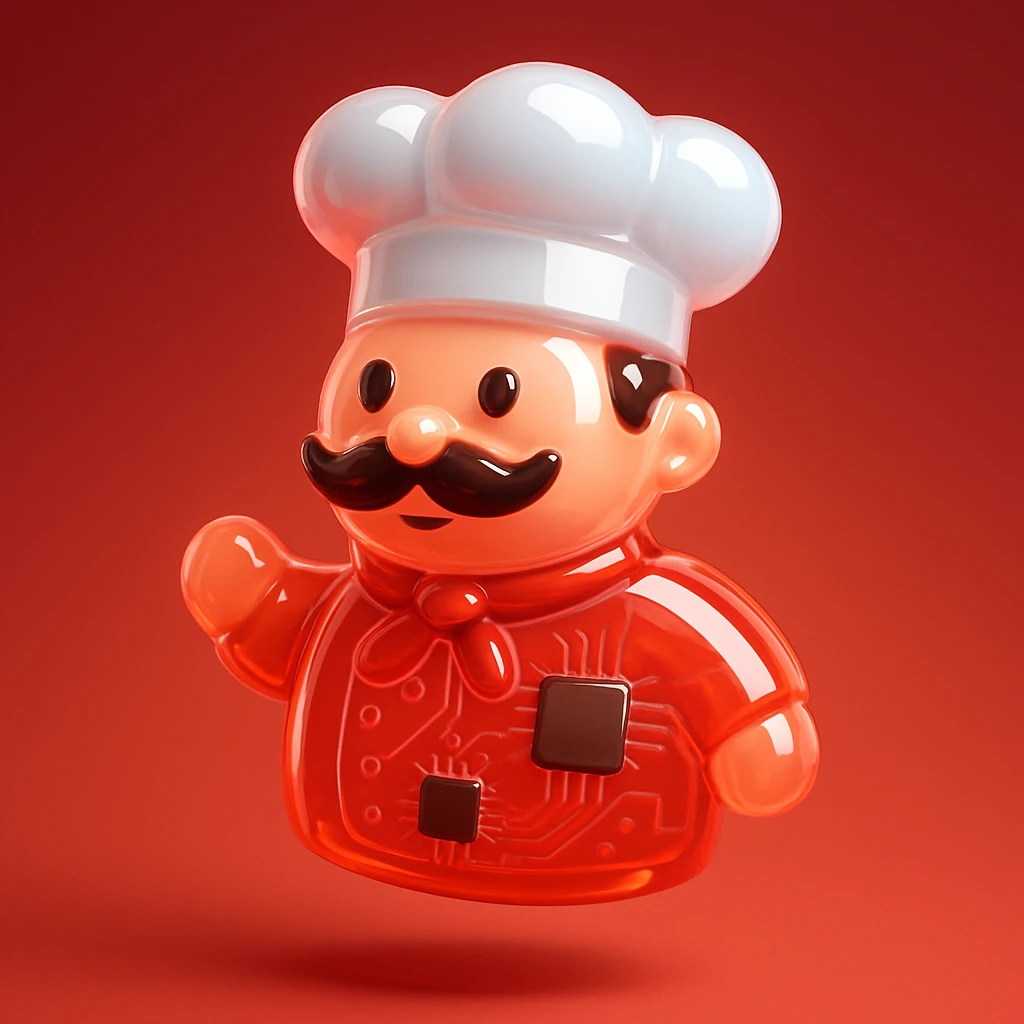 Chef white red background  emoji