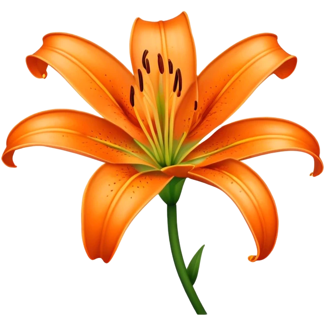 An orange Lilly flower  emoji