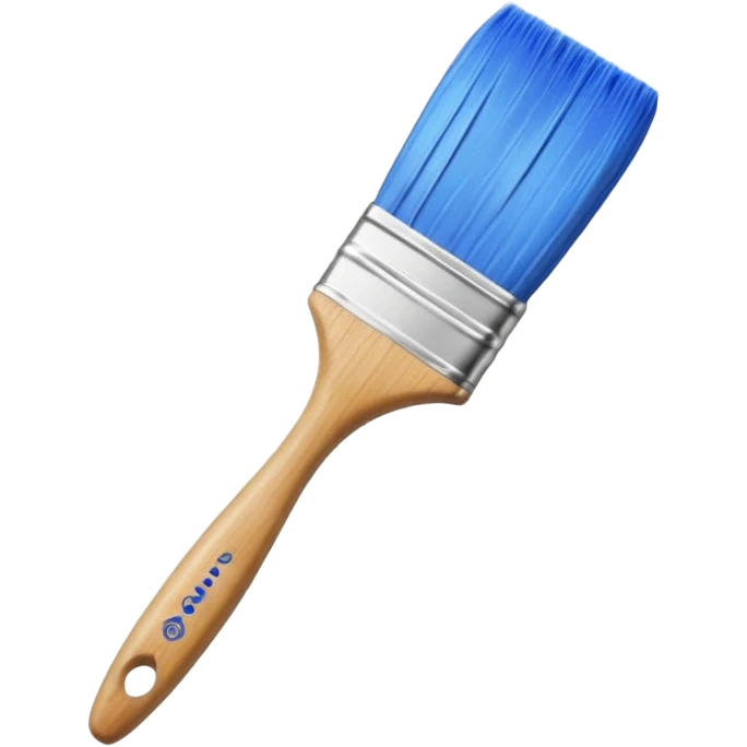 art blue paint brush  emoji