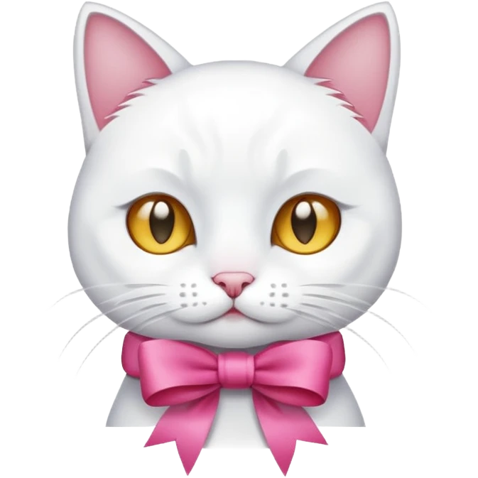 kurdele takan beyaz kedi emoji