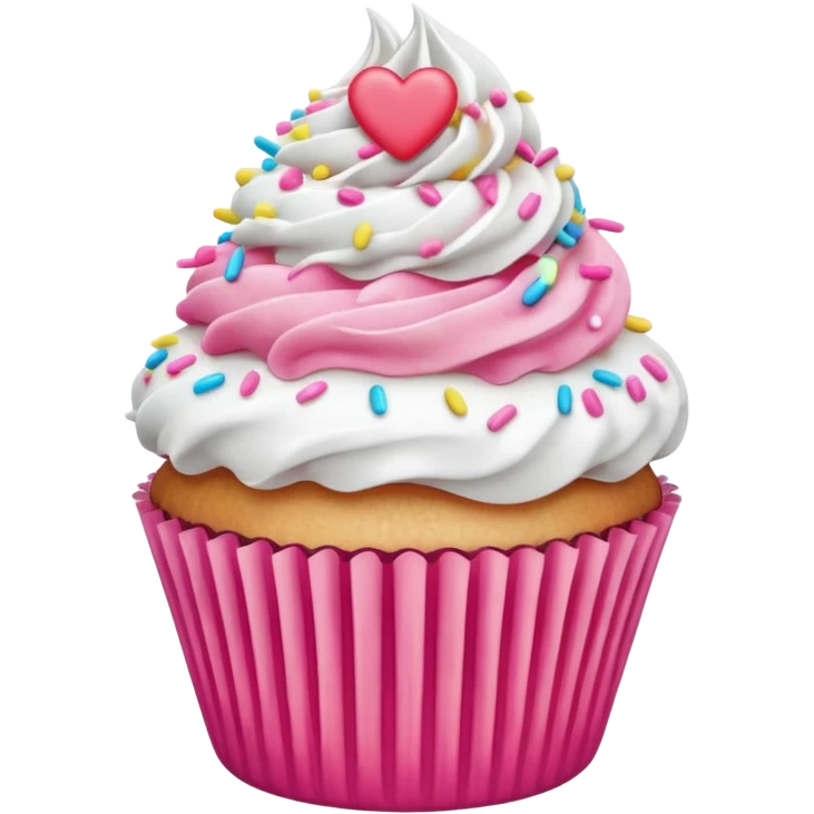cupcake themed heart emoji
