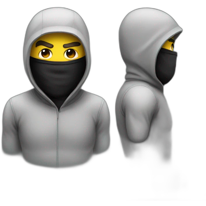 angry guy wearing balaclava  emoji