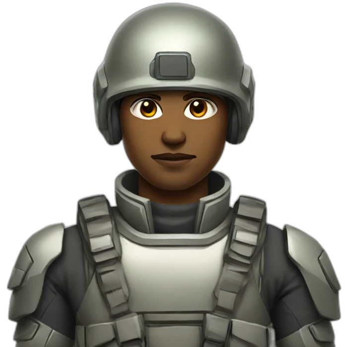 male futuristic soldier emoji