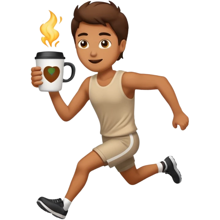 Morning Coffee Runner emoji