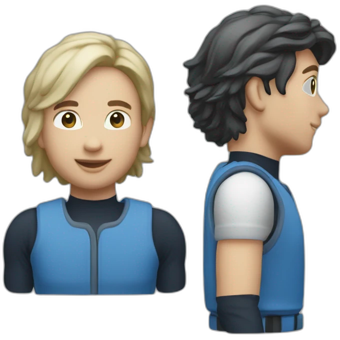 Un iPhone 14 Pro Max bleu realiste emoji