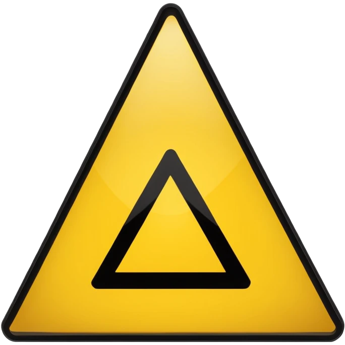 Caution Sign – yellow triangle, Subway Sign. emoji