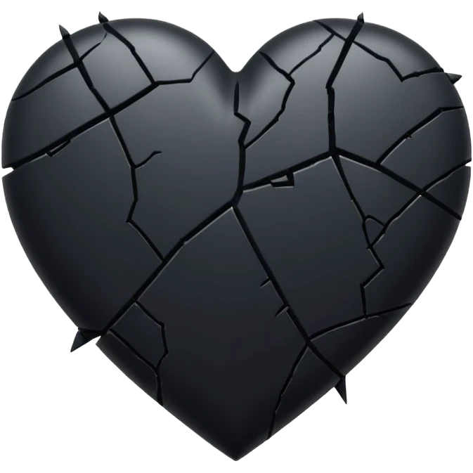 Black heart broken emoji