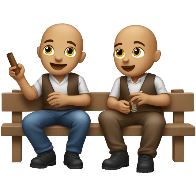 twins  outdoors with cigars emoji
