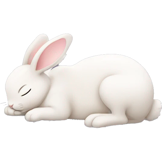Cute Bunny sleeping emoji