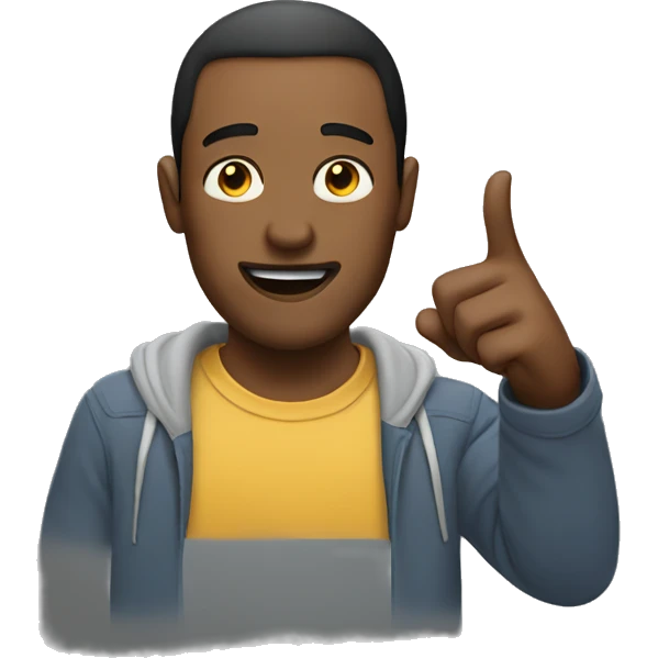 Man pointing to himself
 emoji