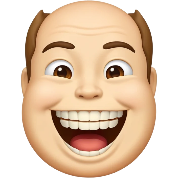emoji with double chin and buck teeth emoji