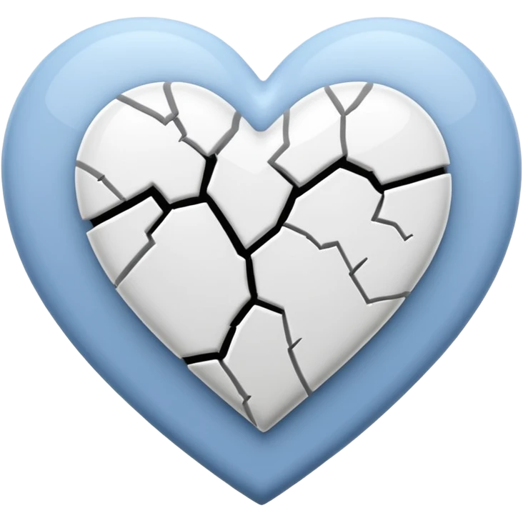 white broken heart emoji