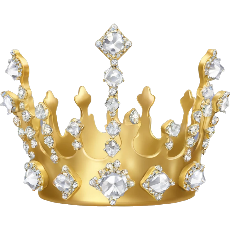 dainty gold crown diamond crown tiara crystal emoji