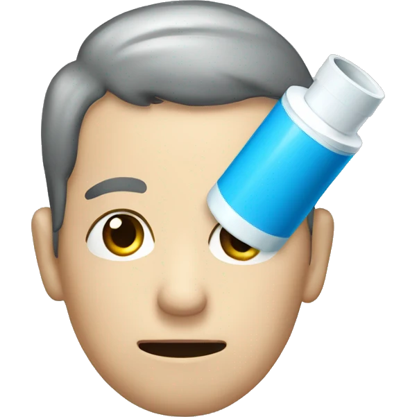 A blue inhaler for asthma emoji