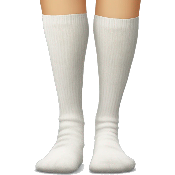 White Hairy legs with white stinky dirty crew socks . Bottom of socks visible  emoji