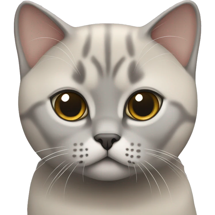 Cute beige and Grey british shorthair cat  emoji