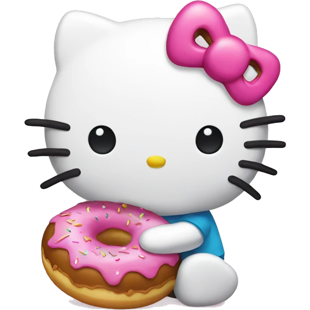 hello kitty with donut emoji