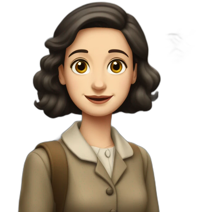 anne frank at the train station emoji