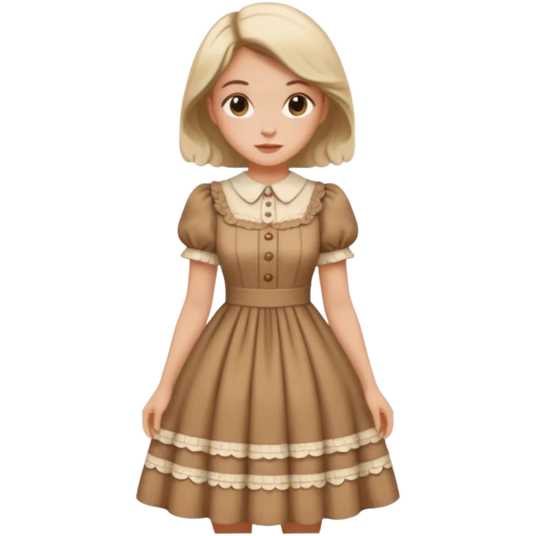 Cottagecore style realistic highly detailed with vintage material dress emoji