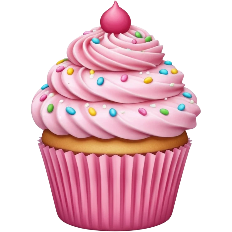 Cupcake with pink icing emoji