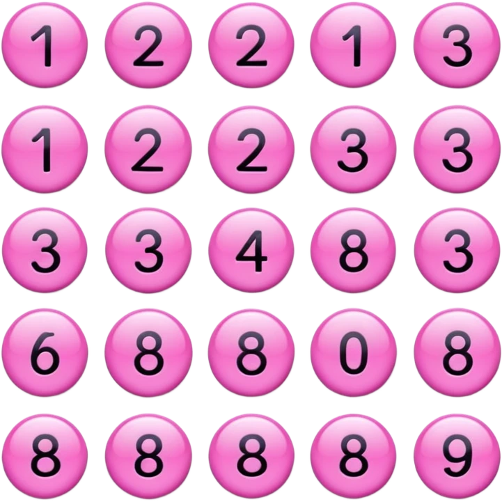 pink numbers emoji