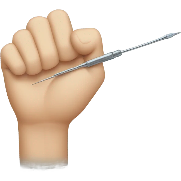 Arm with needle  emoji