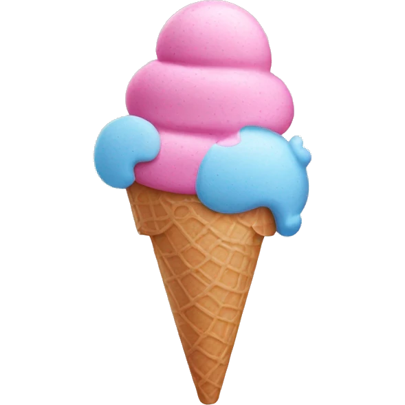 pink and blue ice cream emoji