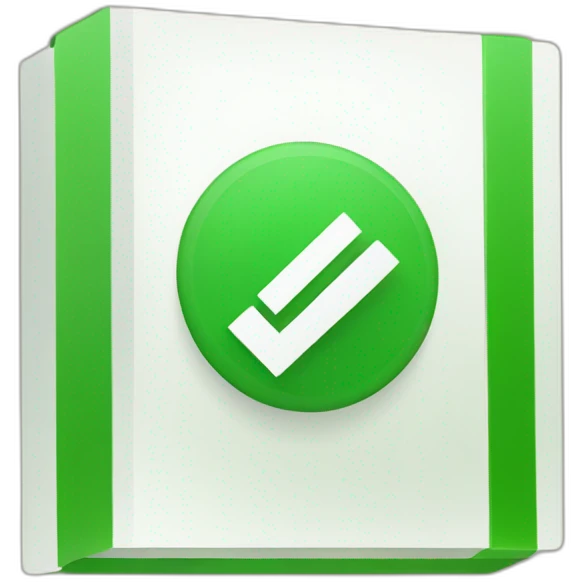 a green checkbox with a white check mark emoji