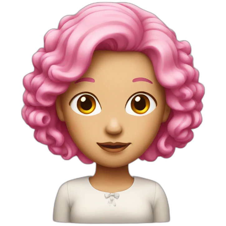pink haired lady emoji